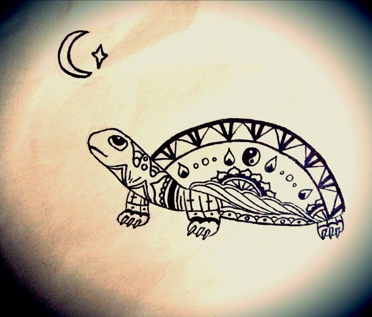 Sweel small ornate turtle tattoo design