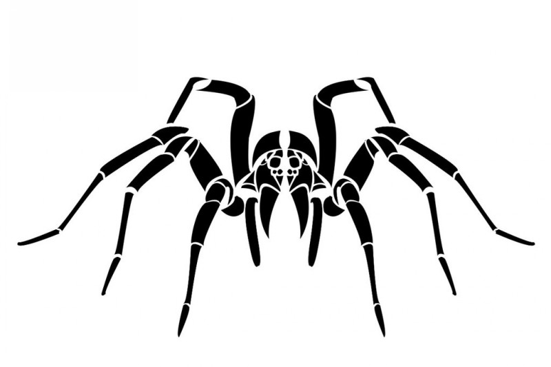Tribal spider looking at you tattoo design by Kindlingtaco