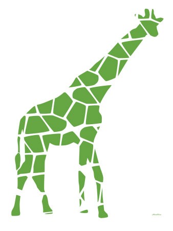Unusual green-spotted giraffe tattoo design