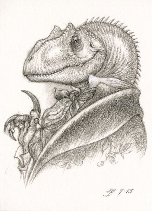 Wise grey-ink mr reptile in luxury suit tattoo design