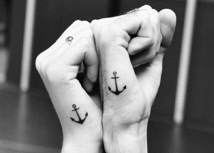 Anchor cute friendship tattoos