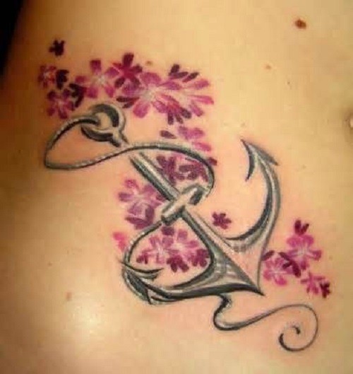 bellissimo ancoraggio tradizionale tatuaggio