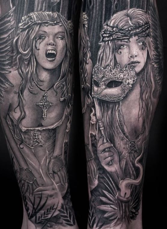 Beautiful vampire young girl from victoria frances tattoo