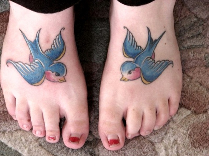 Best bird tattoo on foot for women