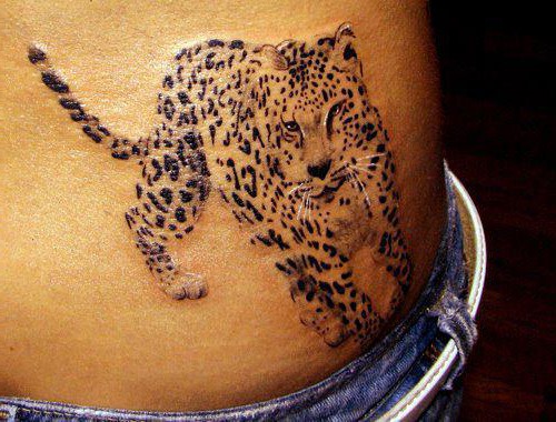 Cool nice leopard tattoo