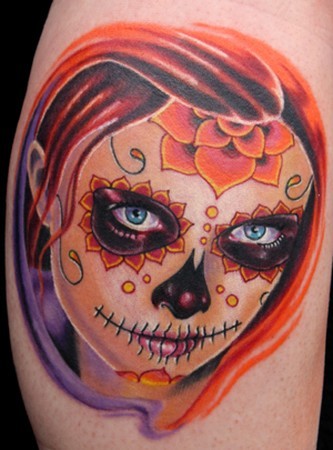carina rossa santa muerte ragazza tatuaggio