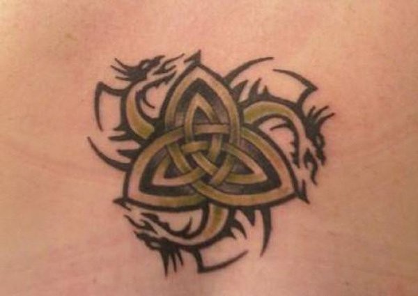 Dragon celtic trinity symbol tattoo