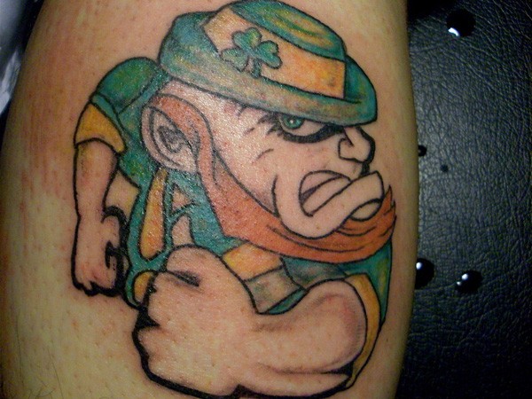 Evil irish leprechaun tattoo