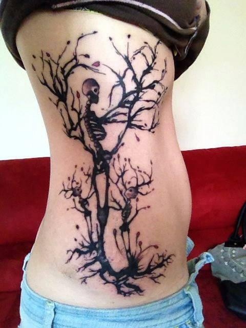 Family tree skeletons tattoo