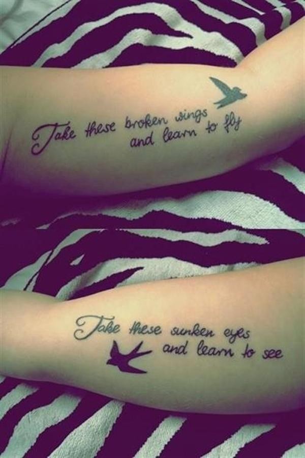 Friendship quote tattoos on hand