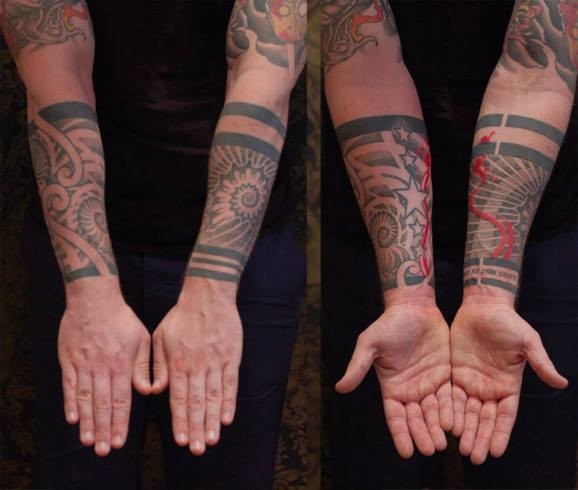 Great geometry wrist tattoo by State of Grace