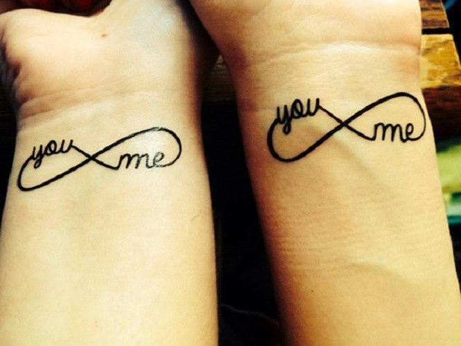 Infinity cute friendship tattoos on wrist