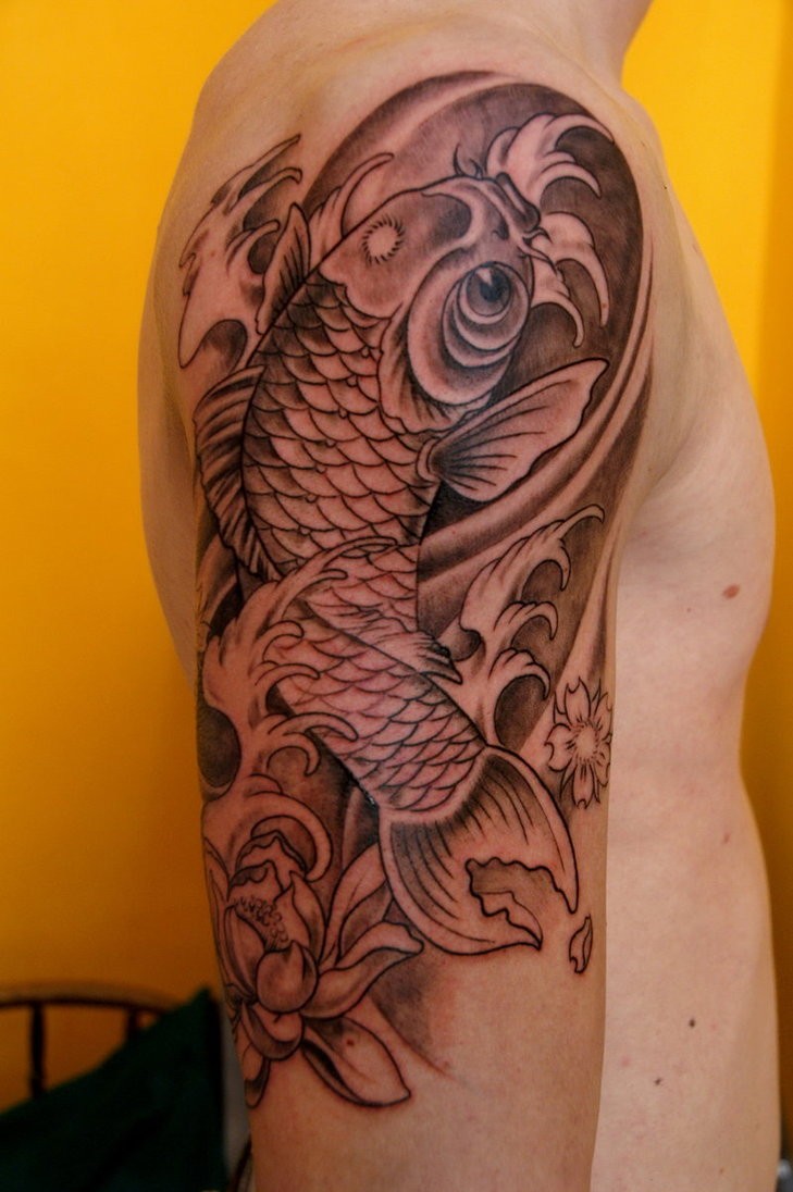 koi fish tattoo sleeve