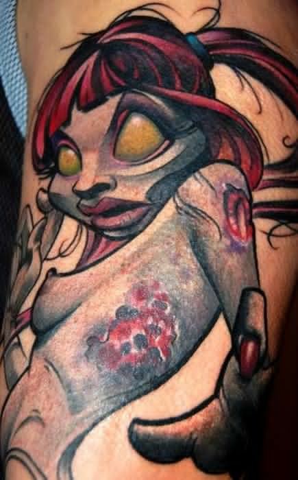 Little girl zombi tattoo by Jimmy Lajnen