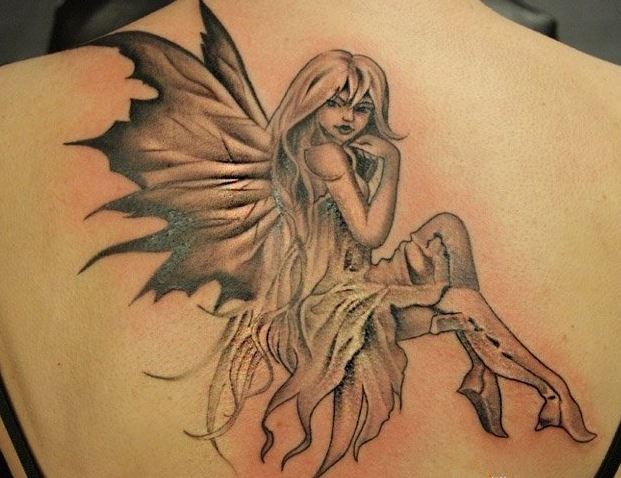 Lovely fairy with wings on back