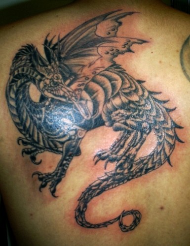 Mystic black dragon tattoo