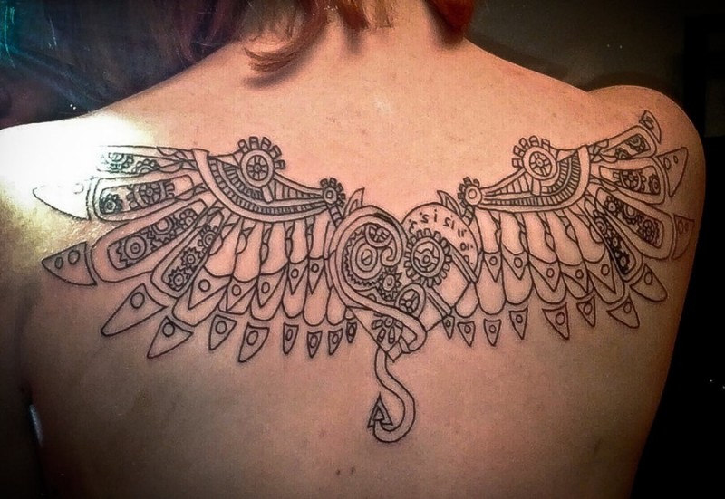 New idea of wings tattoo for men