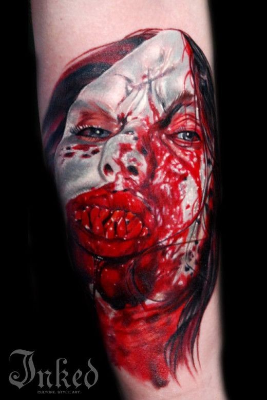 Nightmare horror tattoo by ron russo