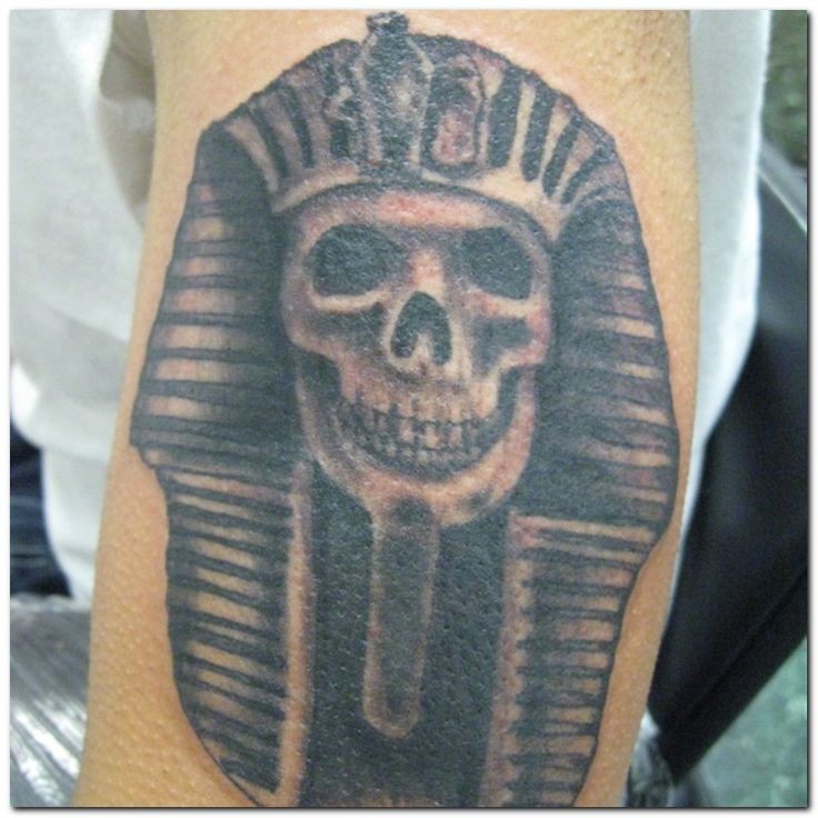 Pharaoh skull tattoo