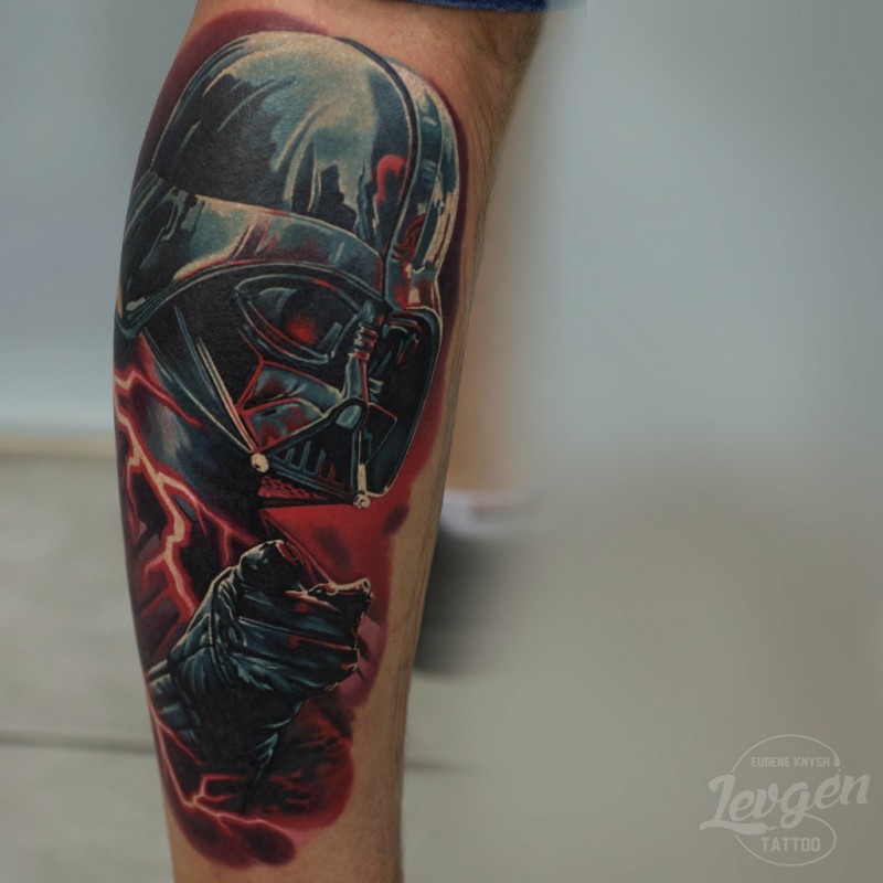 Realism style colored Darth Vader
