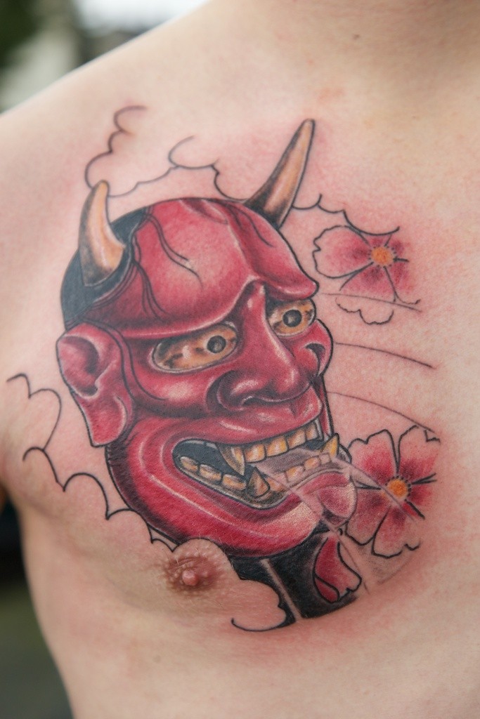 Roter Dämon Tattoo