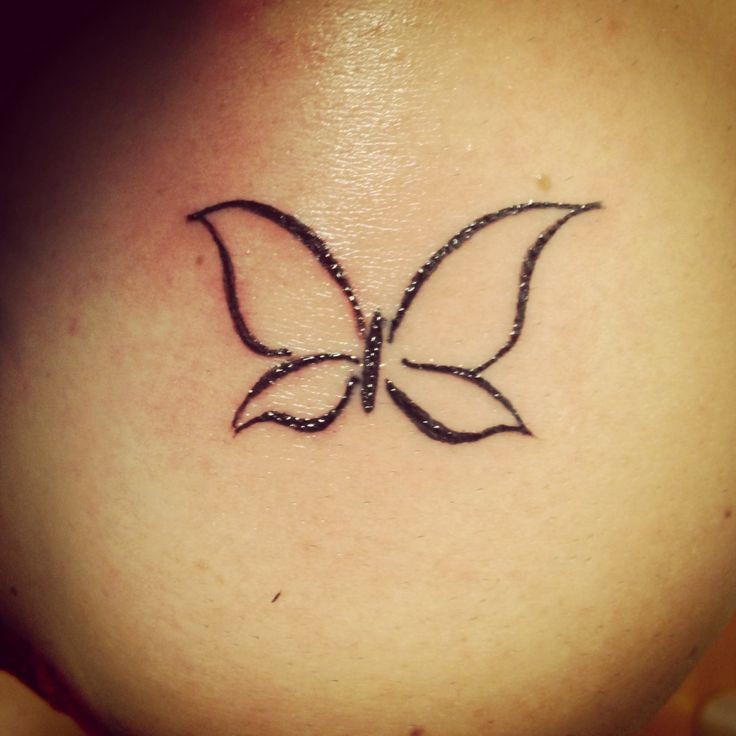 Simple butterfly tattoo shape design for female