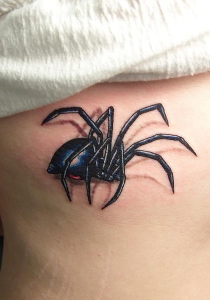 Super realistic spider tattoo
