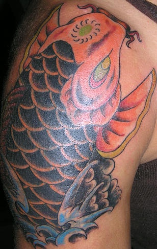 Drittes Auge Koi-Karpfen Tattoo