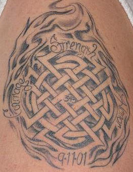 Four square symbol memorial tattoo