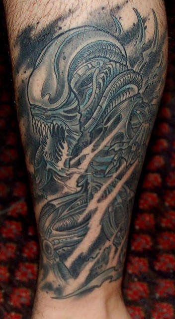 xenomorph attacco grande arte tatuaggio