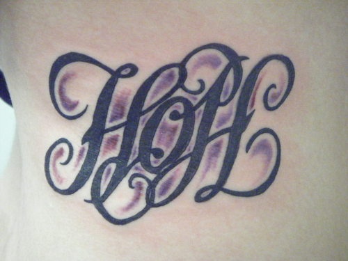 Ambigram Wort Hoffnung Tattoo