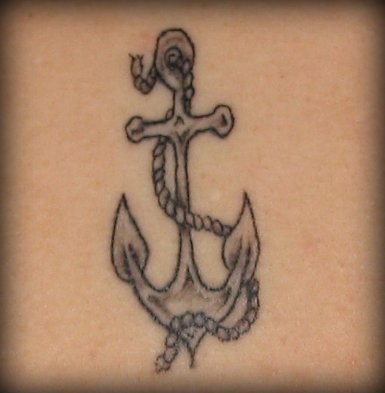Old school anchor tattoo