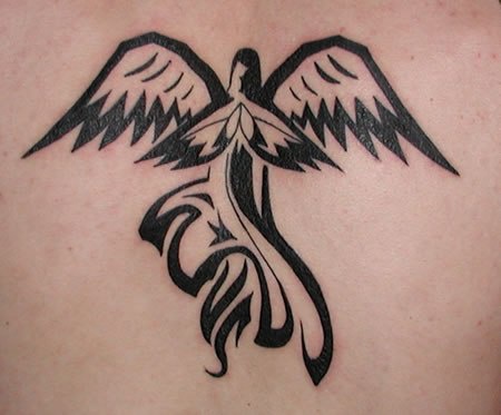 Einfaches Engel Tattoo