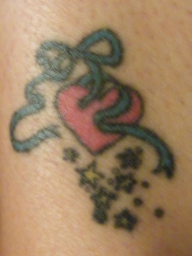Heart for gift ankle tattoo