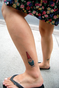 Gnome ankle tattoo