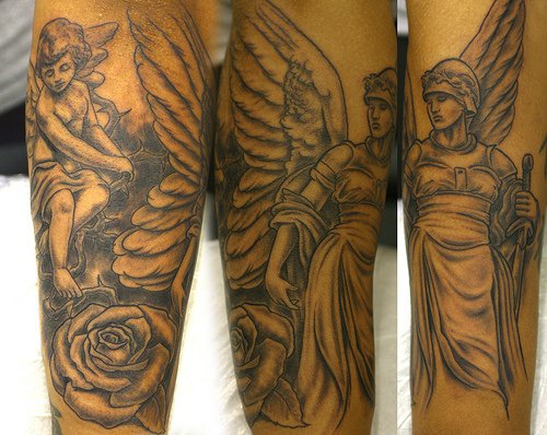 Tattoo von Engeln  am Arm