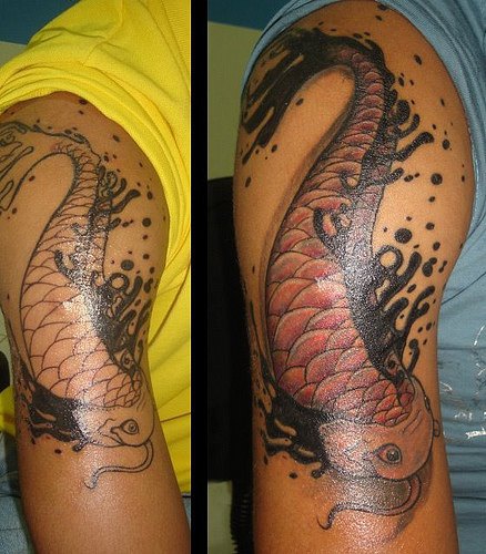 Catfish arm tattoo