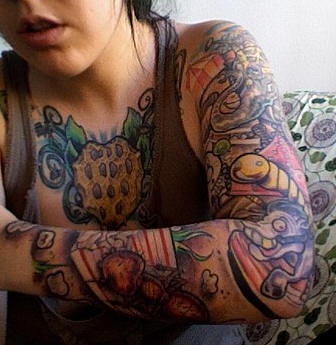 Artistic arm tattoo
