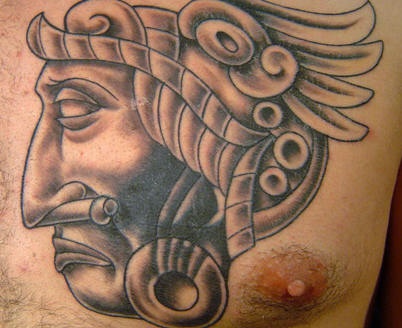 Aztec warrior tattoo