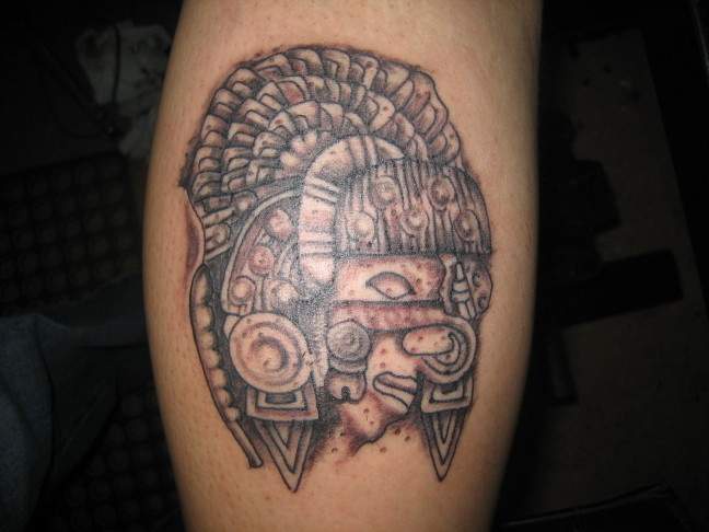 Aztec warrior woman tattoo
