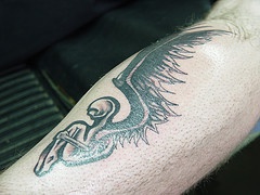 Biomechanisches Engel Tattoo