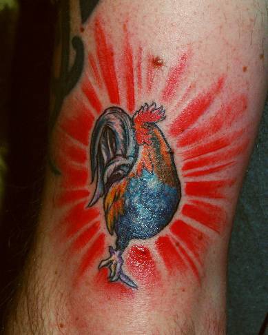 Behold the rooster nice tattoo