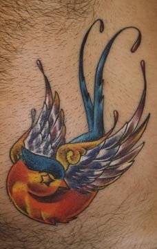 Magischer Feuervogel Tattoo
