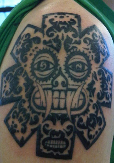 Le tatouage d&quotune déité de Maya