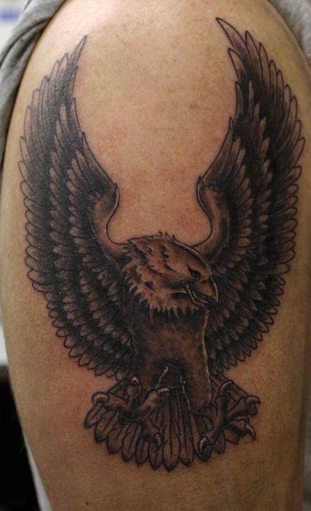 Large bald eagle tattoo