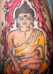 Hindu meditating buddha tattoo