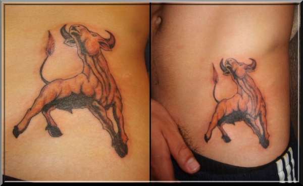 Running red bull tattoo