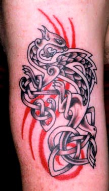 stile celtico chimera tatuaggio