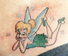 Tinker Bell fée de Peter Pen le tatouage