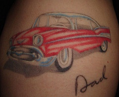 auto preferito da papa" tatuaggio